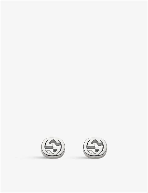 gucci earrings selfridges|gucci stud earrings silver.